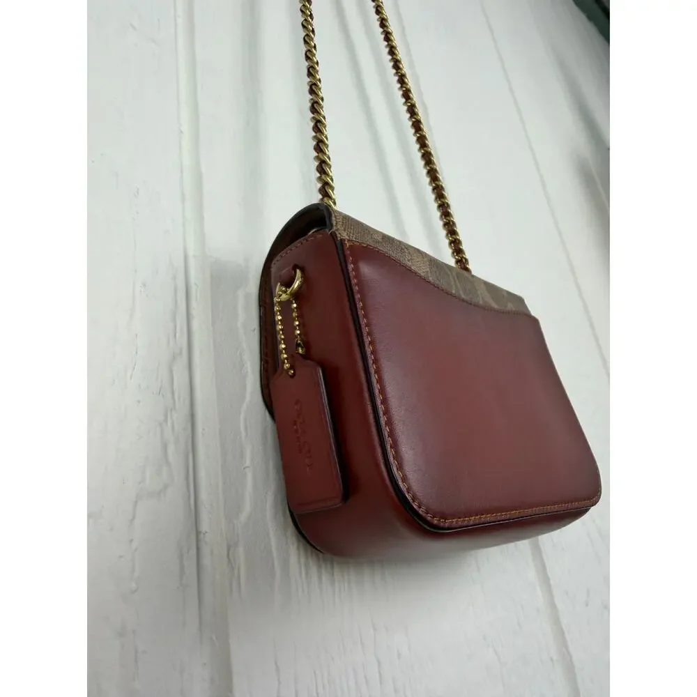 Coach Women's Coated Canvas Signature Madison Shoulder Bag - Tan Rust